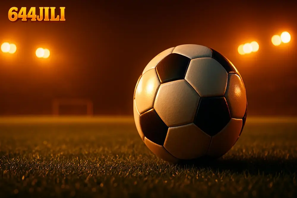 644JILI Football Betting — a football pitch at night with glowing orange stadium lights