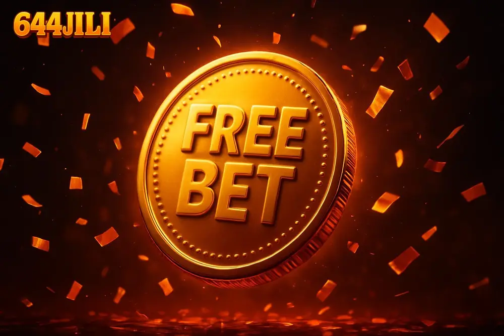 644JILI Free Bet โ a giant glowing welcome-bonus coin burst with confetti 644JILI Free Bet โ a giant glowing welcome-bonus coin burst with confetti