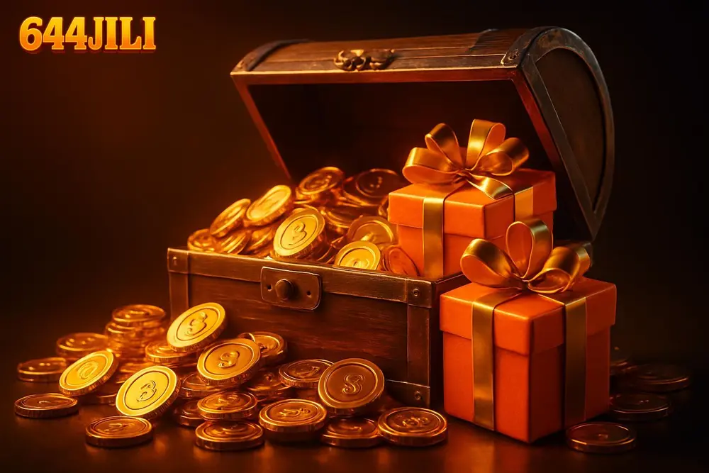 644JILI Free Bet โ an overflowing treasure chest of golden casino chips and gift boxes 644JILI Free Bet โ an overflowing treasure chest of golden casino chips and gift boxes